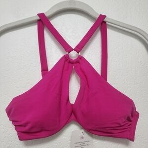 L'Agent By Agent Provocateur Adrina Pink Padded Underwire Bikini Top Size Small